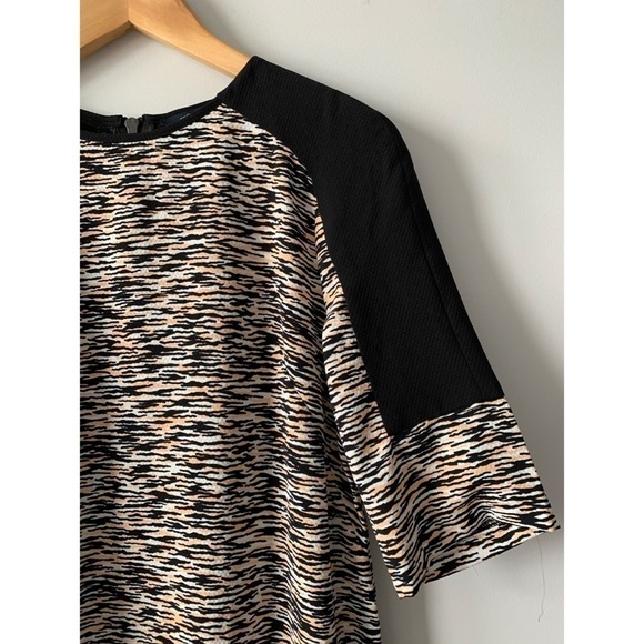 French Connection Multi Coloured 3/4 Sleeve Size 4 Shift Dress - Picture 6 of 17